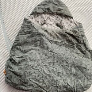 Green Hooded Baby Blanket